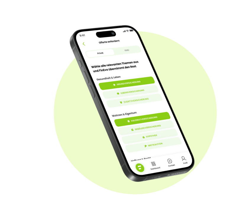 a smartphone displaying the finevo app showcasing the portal page
